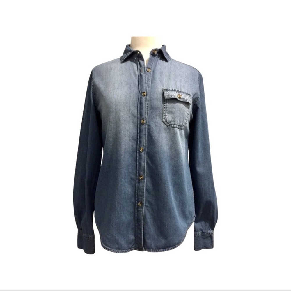 BDG Denim Shirt with Ombre Wash
